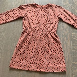 Lotiekids Girls Orange Print Dress Size 8-9